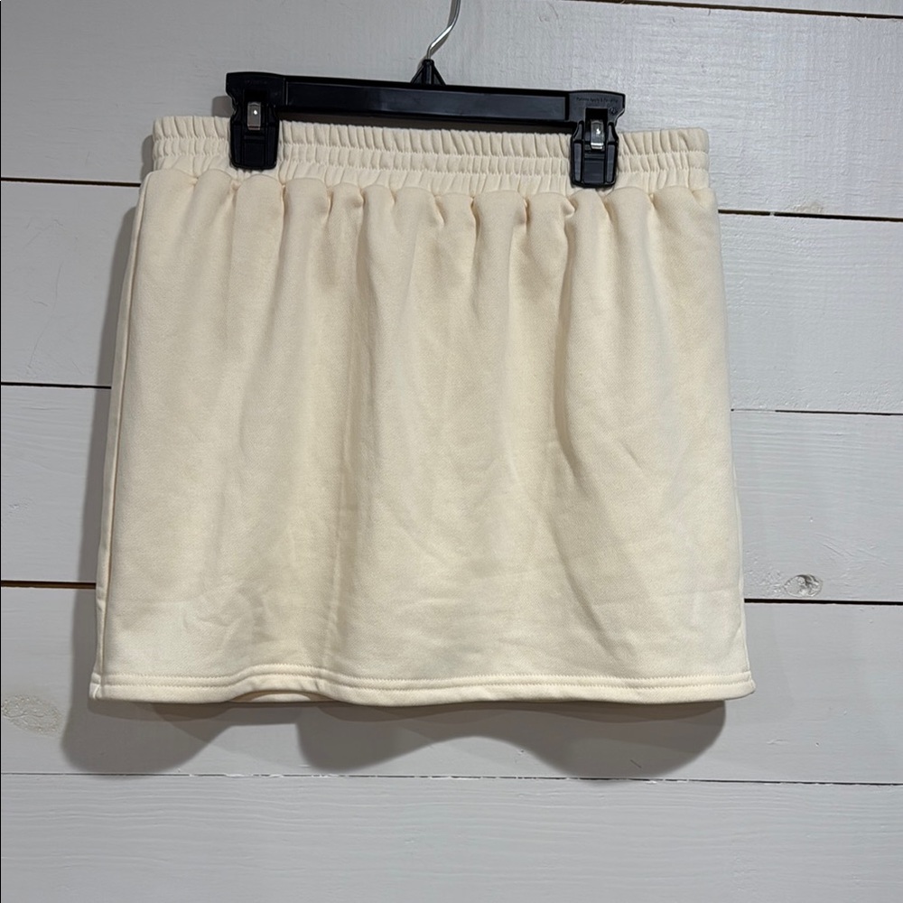 Cream Athletic Mini Skort